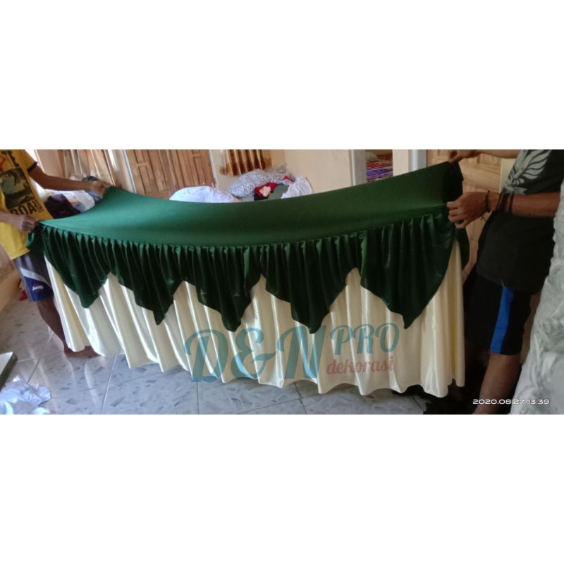 cover meja 150x60x75