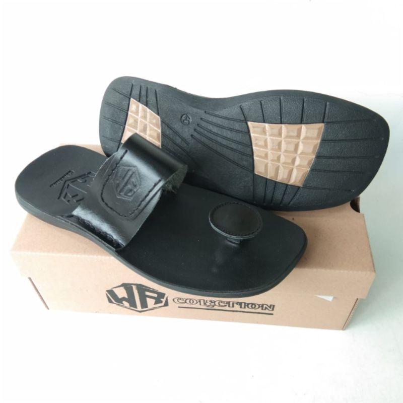 Sandal pria casual model jamur kulit asli terbaru