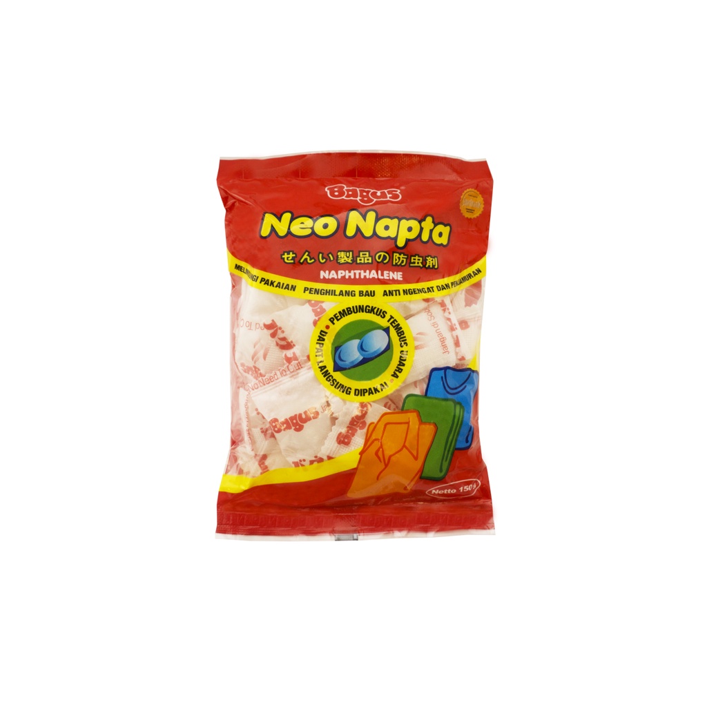 Bagus Neo Napta 150 gr Kamper Lemari Pakaian Sepatu Buku Anti Ngengat