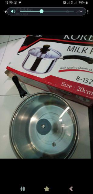 Panci Set Gagang Tutup Kaca 20 Cm