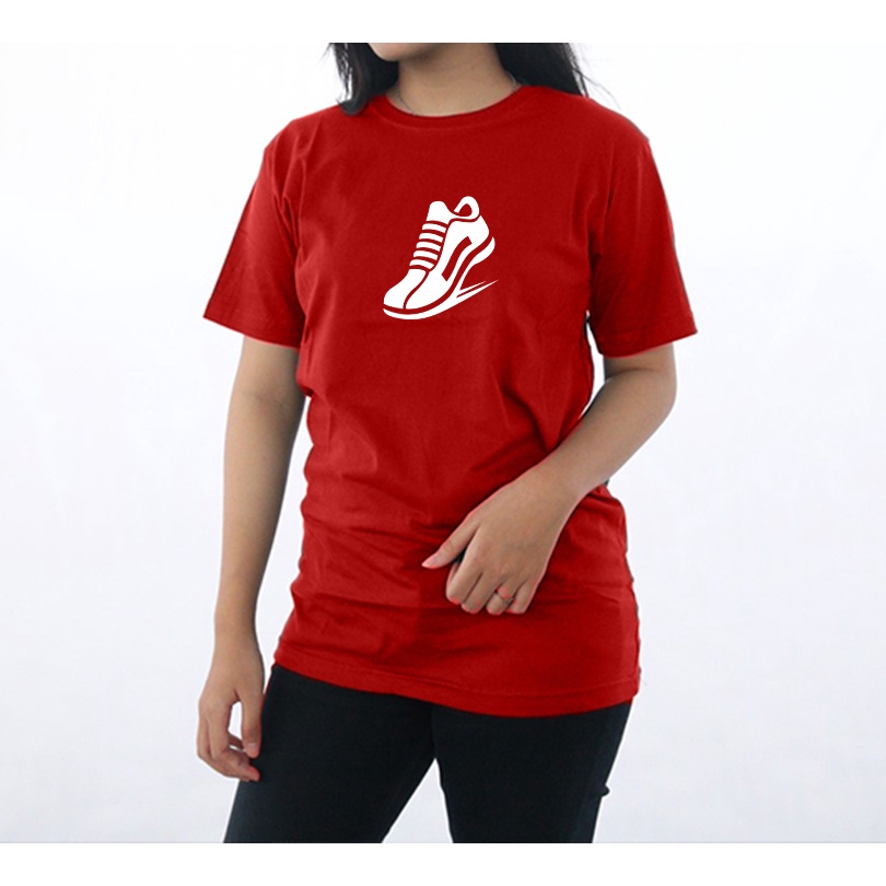 baju wanita motif sepatu / Kaos Unisex Distro pria wanita / Baju Distro Pria Wanita / Kaos pria murah