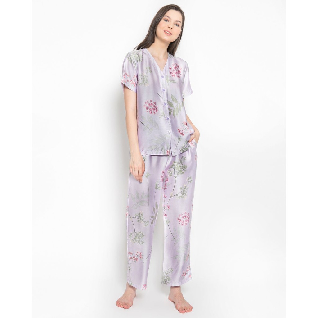 Calla Laurel - LIVIA LONG PJ SET - Baju Tidur Piyama Wanita