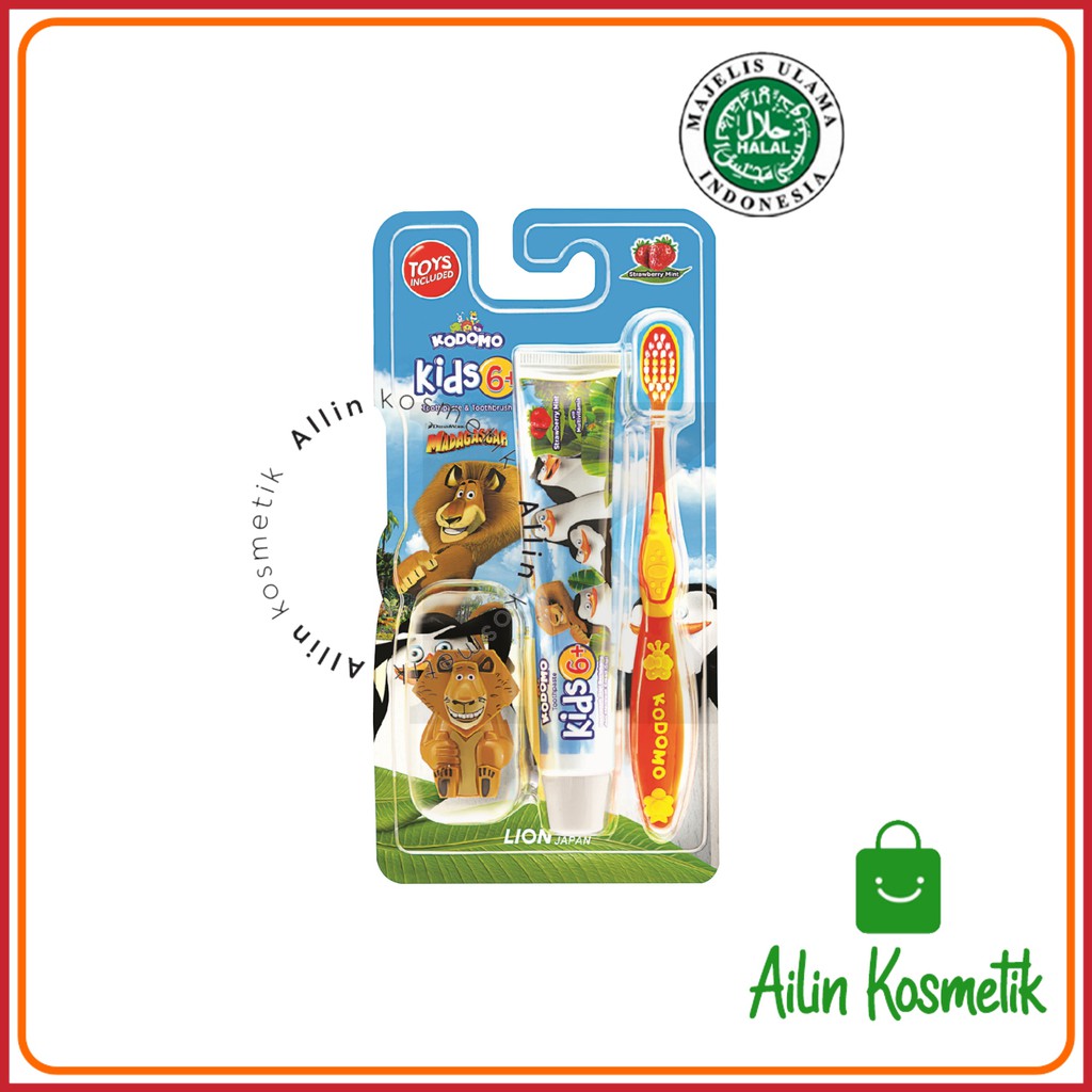 KODOMO Toothbrush + Toothpaste 2in1 Pro Kids 6+ ORIGINAL / Odol Pasta Gigi by AILIN