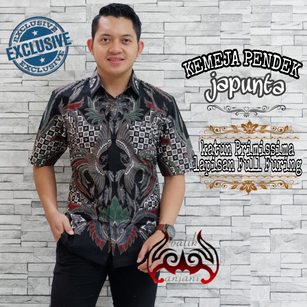 JAPUNTA Kemeja Batik Pria Full Furing Katun Primisima