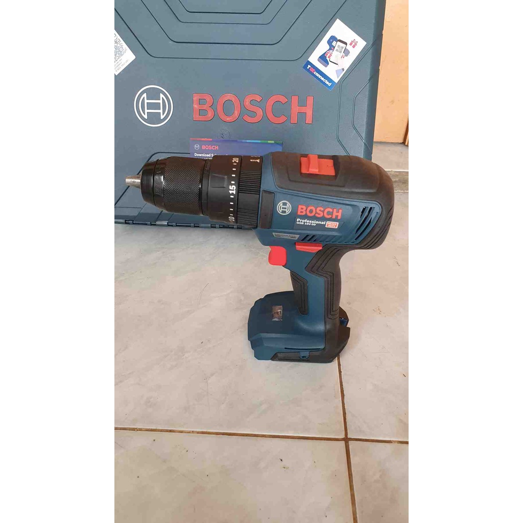 Bosch GSB 18V-50 Bor Baterai Cordless Drill Brushless (FULL SET)