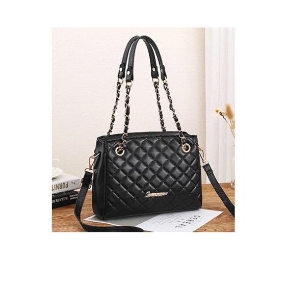 Premium Tote Bag Wanita PU Leather JX 535 - Tas Tote Bag Wanita Elegan - Tas Import - Tas Kantor