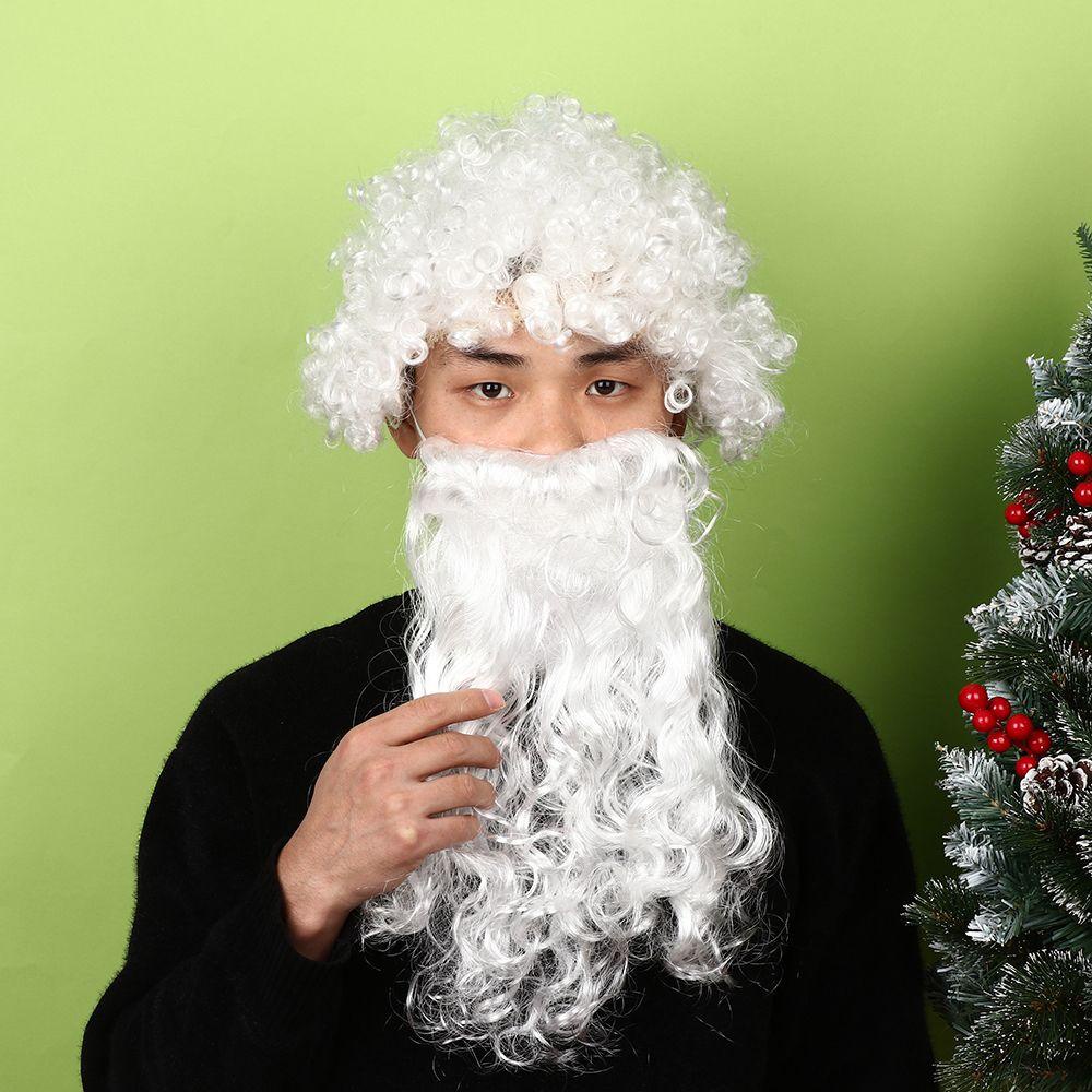 Suyo Santa Claus Jenggot Palsu Wig Pesta Jenggot Hot White