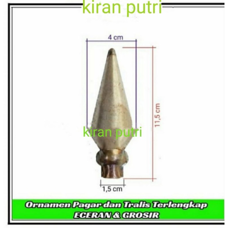 tombak pagar besi plat model tombak jantung ornamen aksesoris pagar