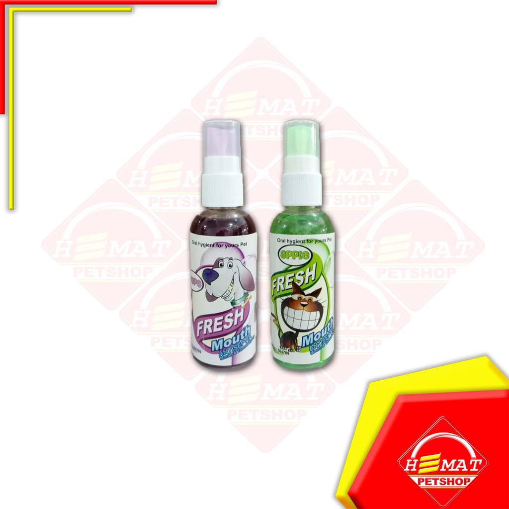 Fresh Mouth 60ml Spray Kucing dan Anjing 60 ml Penghilang Bau Mulut