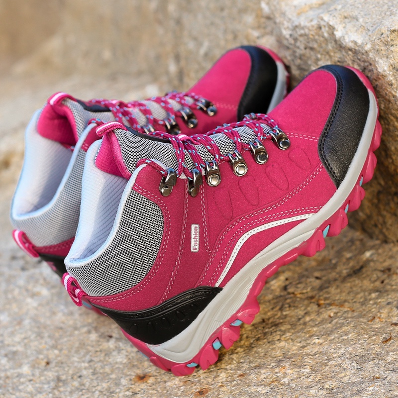COD Sepatu Wanita Cewek Gunung Waterproof Anti-slip Sepatu Hiking Boots Sepatu Mendaki Sneaker Tali Trekking Cantik 138