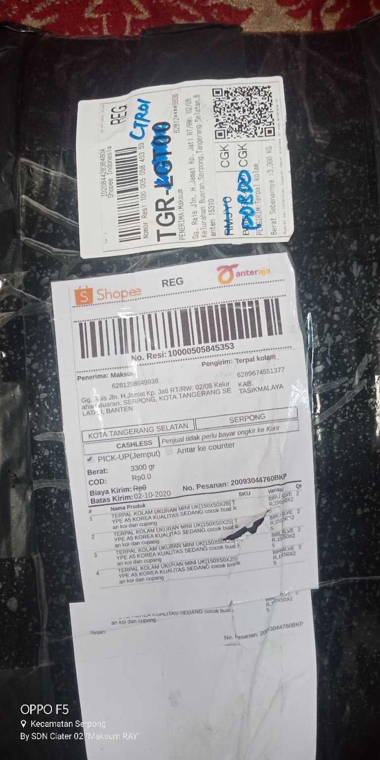 Terpal Kolam Ukuran Mini Uk[150x50x25] Type A5 Korea Kualitas Sedang Cocok Buat Ikan Koi Dan Cupang