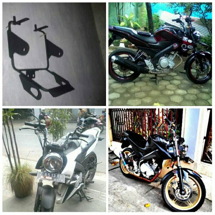 Baru braket lampu pesek New Vixion + dudukan spido ori NVL (bonus stiker) TERMURAH
