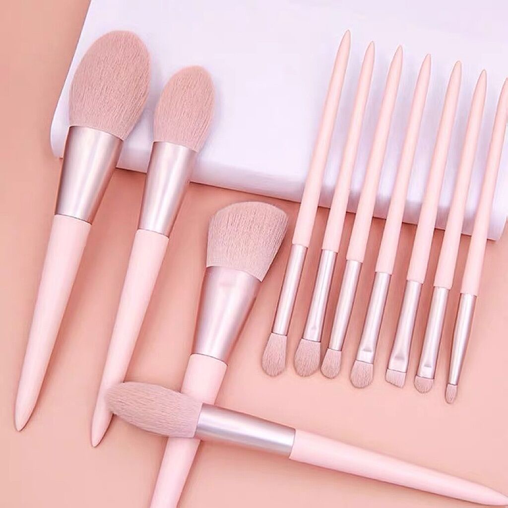 11 Pcs / Set Brush Makeup Untuk Bedak Tabur Blush Contour Eyeshadow Blending