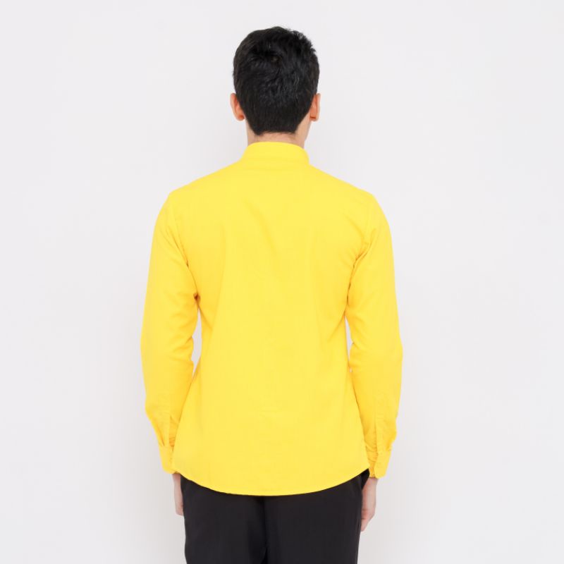 Pendeta - Kemeja Collar Kuning Polos - Cotton Tropical - Jos Miracle Bandung - Miracle - JMB