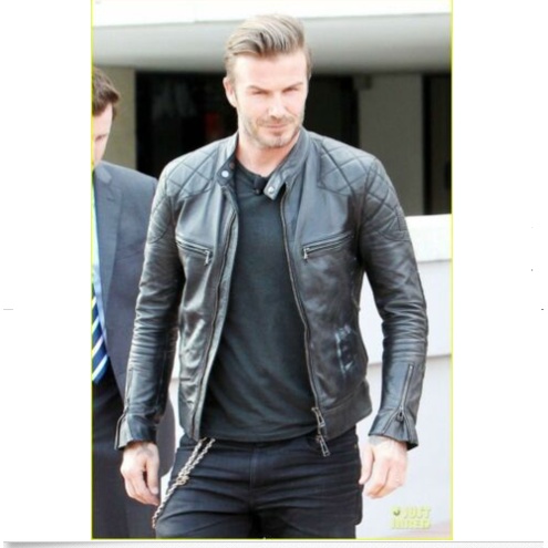 JAKET KULIT PRIA DAVID BECKHAM / JAKET SEMI KULIT / JAKET MOTOR