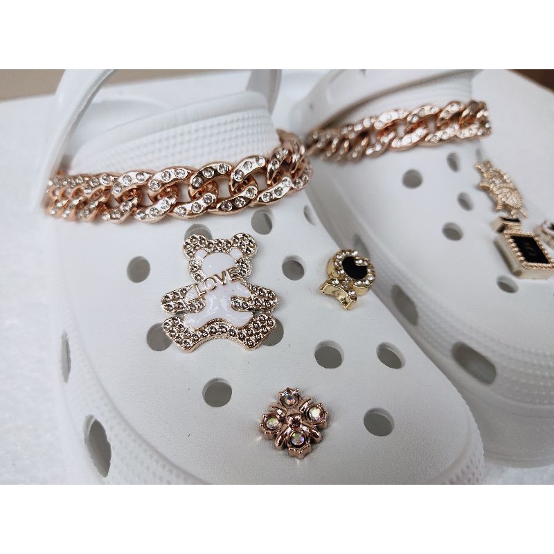 Bae Clog Chain Sandal Wanita Slop Platform Rantai Sendal Import Terbaru Kekinian Free Jibbitz 5188-2