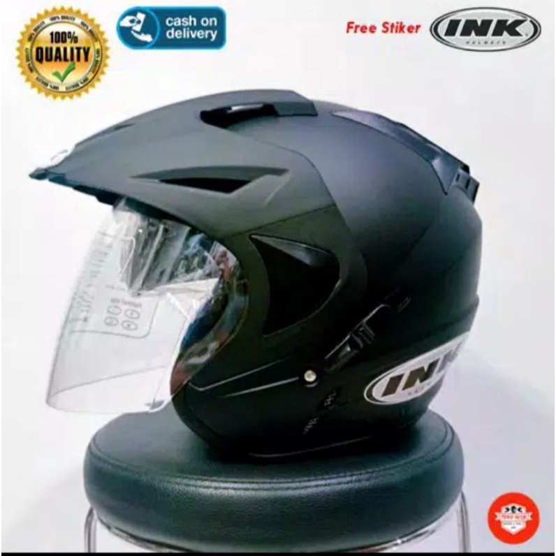 HELM INK DOUBLE VISOR ORIGINAL MERK SKS SNI MIRIP ASLI 100% FREE SIKER