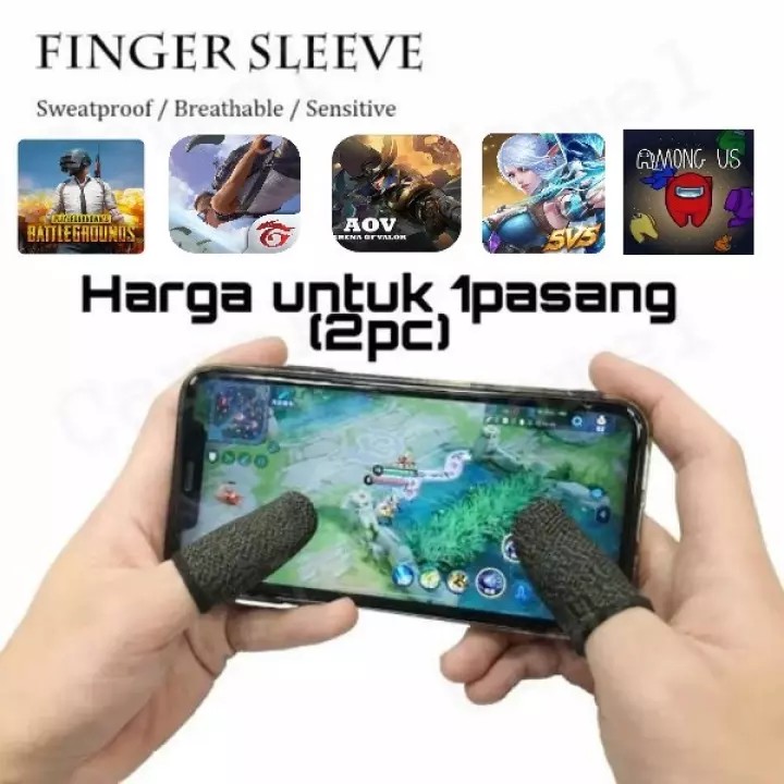 [ISI 2 PCS] SARUNG TANGAN JEMPOL ANTI KERINGAT UNTUK GAMING / FINGER COATS FOR GAMING