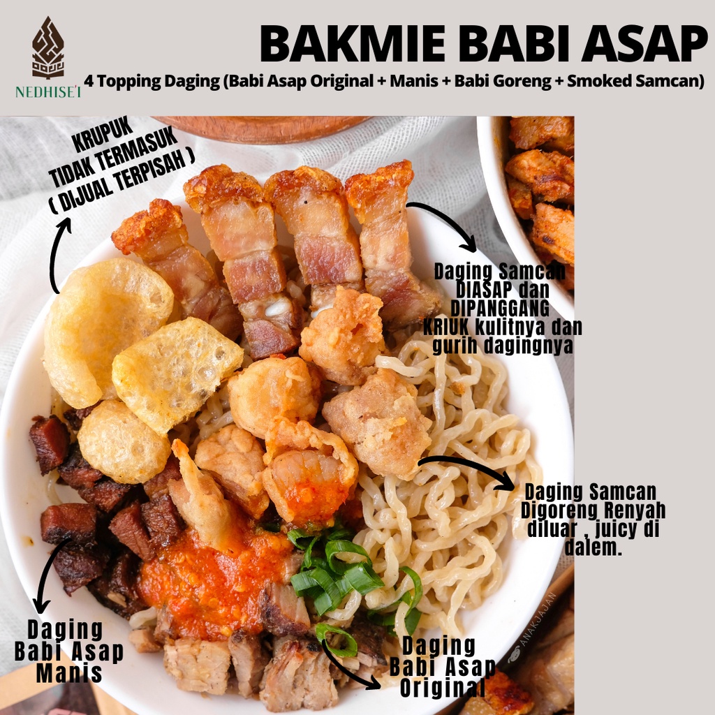 

Bakmie Babi Asap + Babi Goreng + Smoked Samcan - BAKMI BABI #NAGIHBANGET