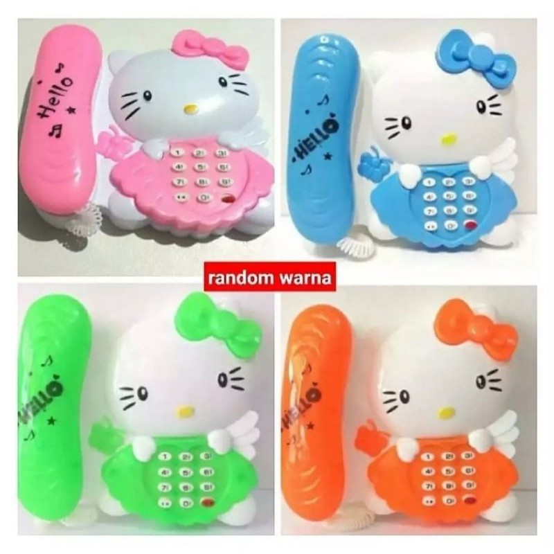Telepon Hello Kitty Telefon Rumah Mainan Telepon Anak Mainan Anak Telpon Telponan