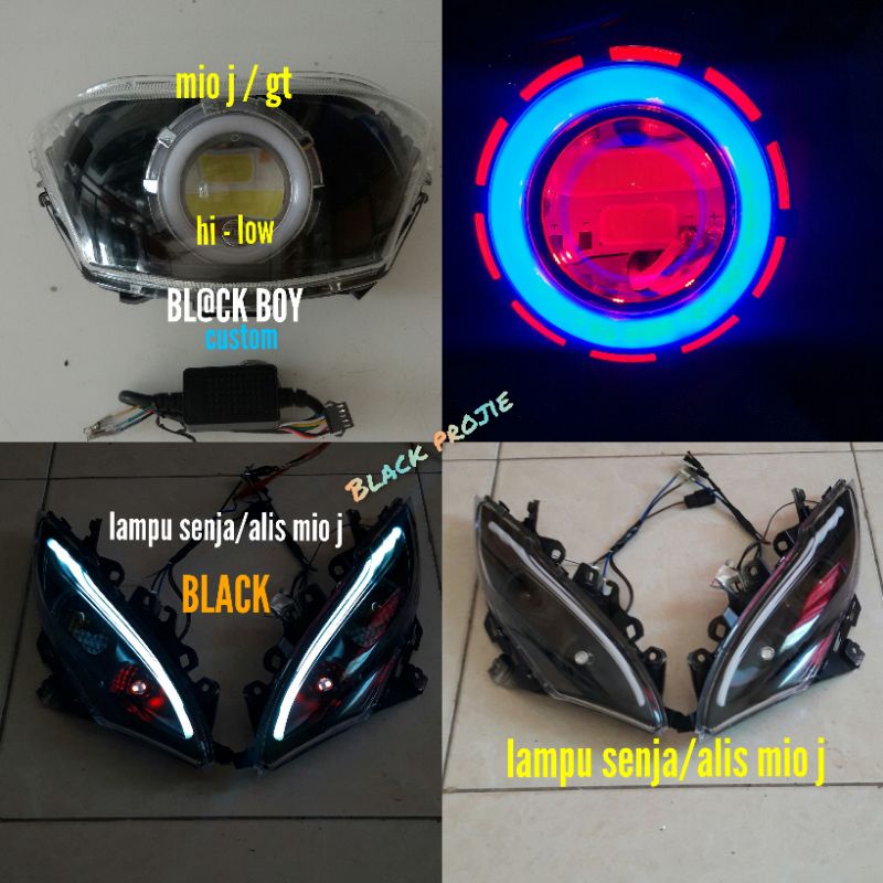 REFLEKTOR MIO J HEADLAMP LAMPU DEPAN MIO J LAMPU SENJA SEIN MIO J PROJIE HI LO