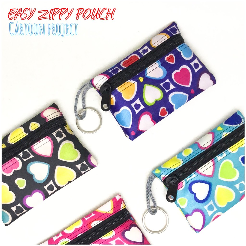 dompet koin easy zippy pouch cartoon dompet stnk dompet gantungan kunci