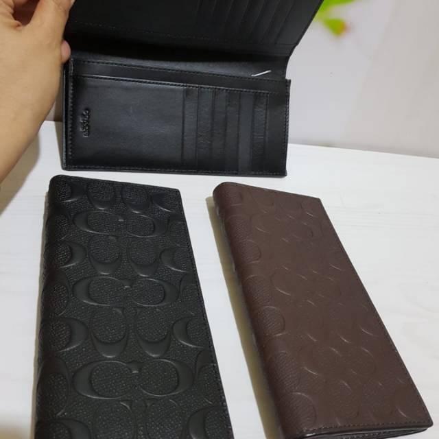 Coach man long wallet embos original