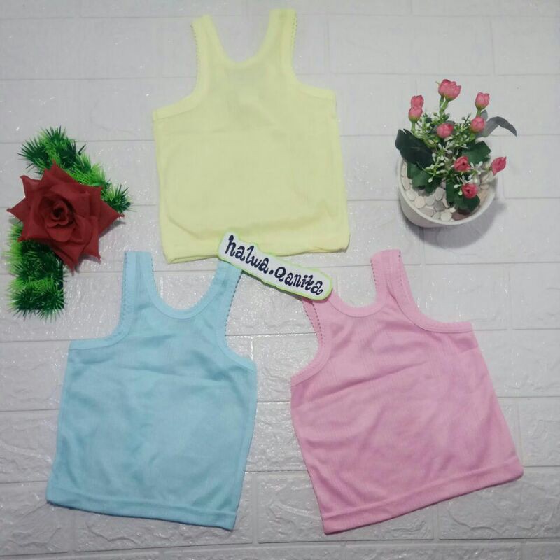 Singlet Bayi Warna Kaos Dalam Bayi Baru Lahir Baby Newborn Size S