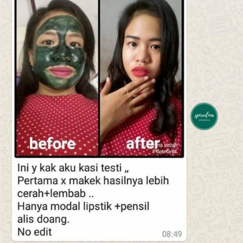 SPIRULINA ORGANIC SUPER MASK ORIGINAL TIENS MASKER WAJAH MASKER KECANTIKAN