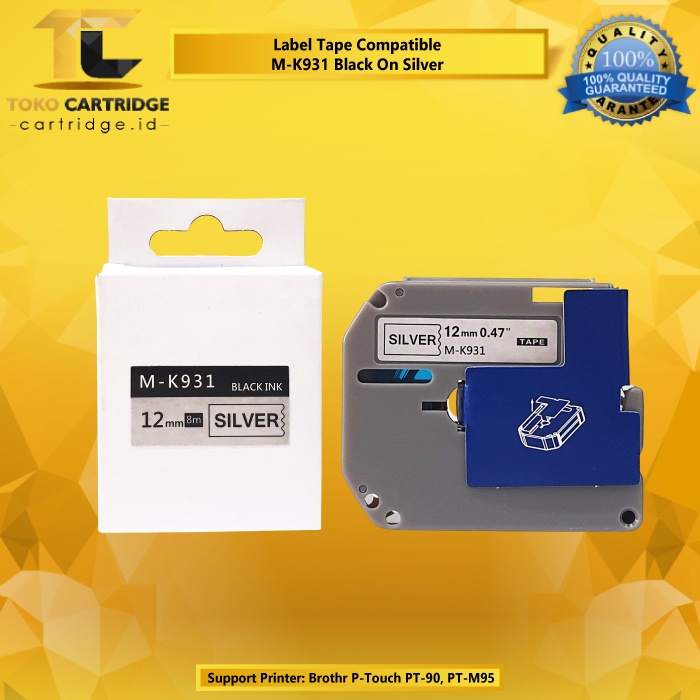 Label Tape M-K231 MK231 M-K531 MK531 M-K631 MK631 M-K731 MK731 M-K931 MK931 12mm x 8mm P-Touch PT-90 PT-M95