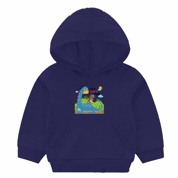 Hoodie Fun Dino Anak Fleece Pakaian Anak