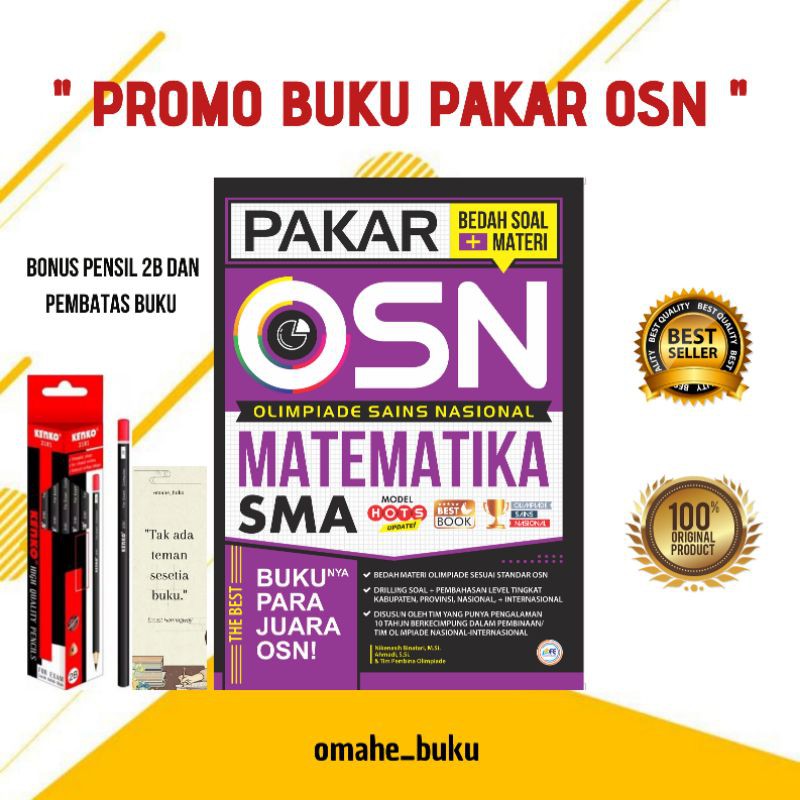 BUKU OSN SMA | PAKAR BEDAH SOAL + MATERI OSN MATEMATIKA SMA