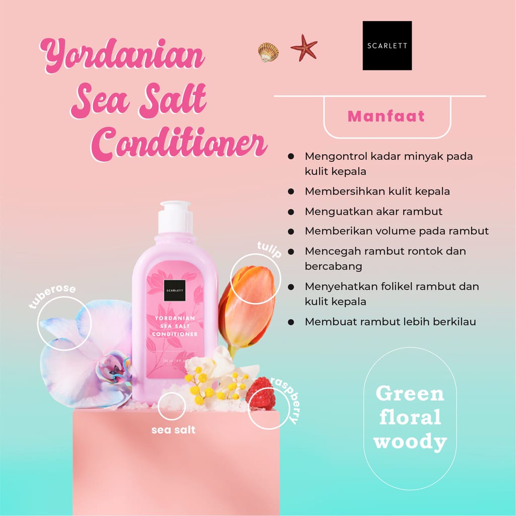 Scarlett Whitening Yordanian Sea Salt Shampoo / Yordanian Sea Salt Fragrance Conditioner