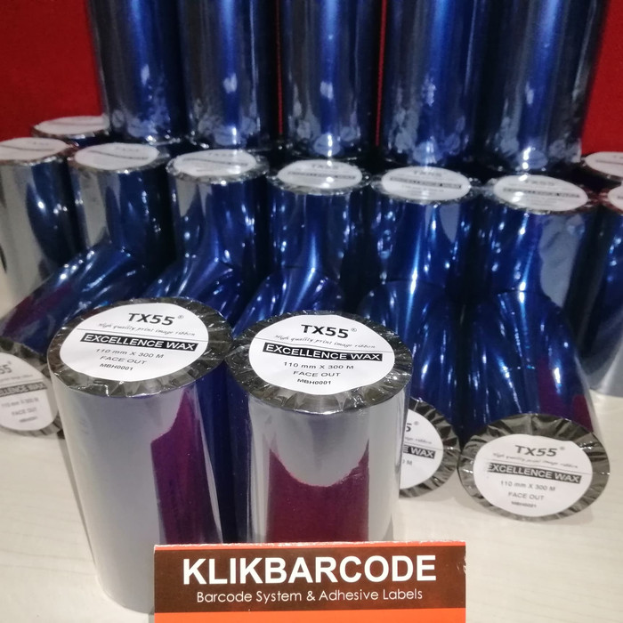 

RIBBON BARCODE SONY EXCELLENCE WAX TX55 110MM x 300M FOR ZEBRA-POSTEK