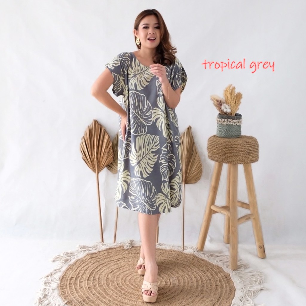 Daster Bali Dress Bali-DST TROPICAL GREY