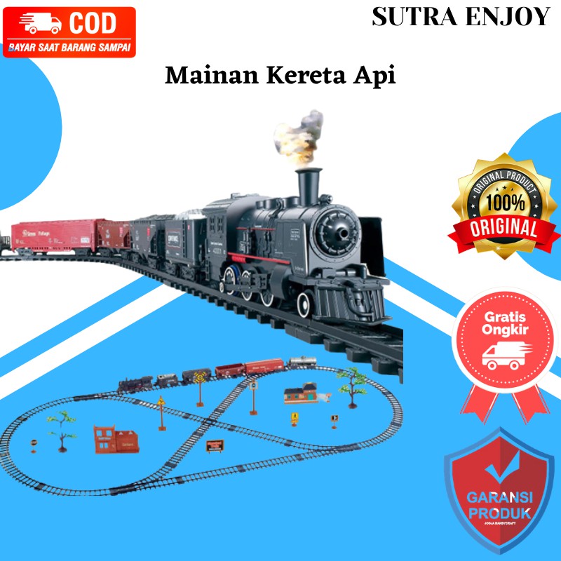 MAINAN KERETA API UKURAN BESAR MAINAN ANAK LAKI LAKI COWOK BONUS RUBIK PUZZLE THOMAS