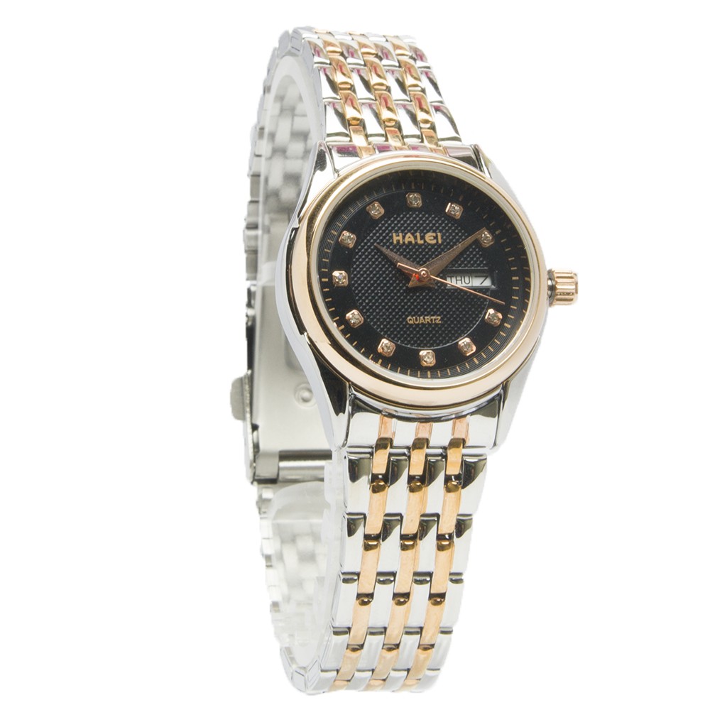  Jam  Tangan  wanita Terlaris halei  Original Rosegold 8012L 