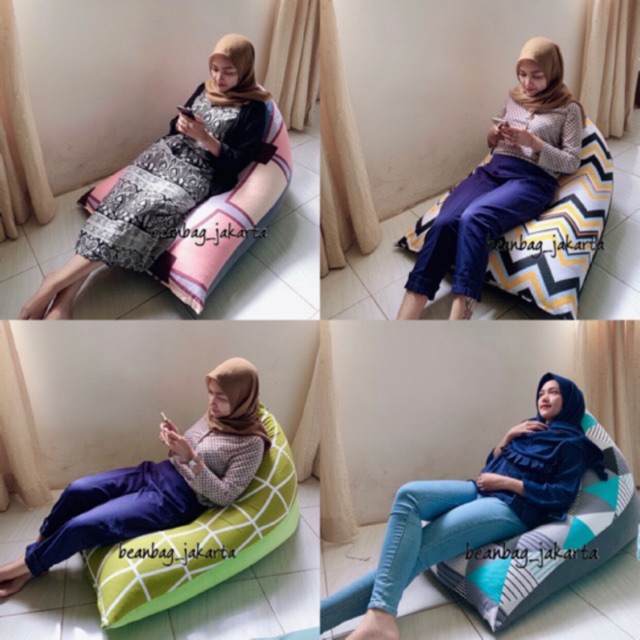 BEAN BAG TRIANGLE DEWASA SIZE XL TERMASUK ISI SIAP PAKAI