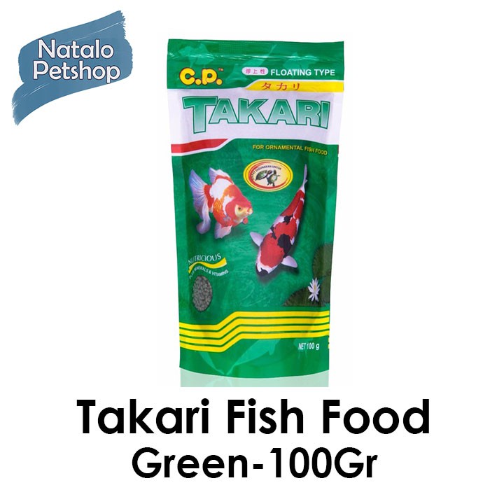 TAKARI HIJAU 100GR Fish Food (1mm) Green/Hijau - Makanan/Pakan/Pelet Ikan hias/Koi/Koki