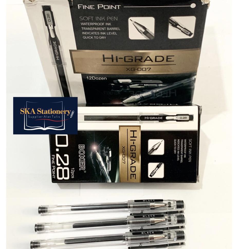 

[KODE TD9BE] Bolpen/Ballpoint/Pulpen/Ballpen Hi Grade Boxer 0.28 Hitam Biru (Lusin)