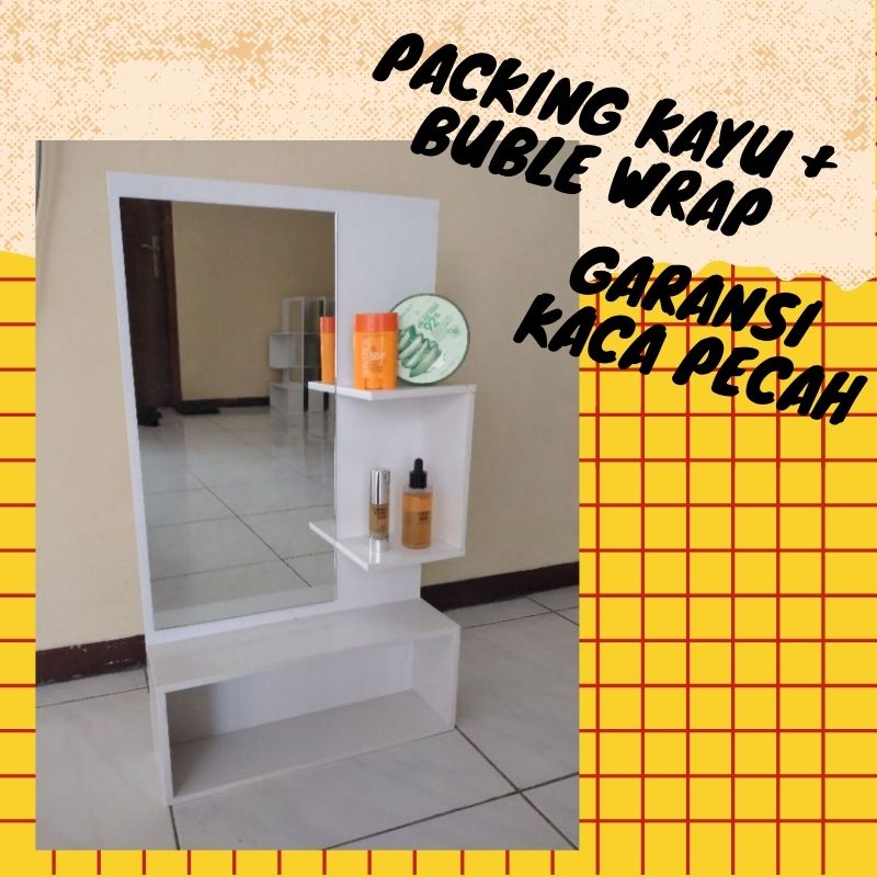 RAK MAKEUP GANTUNG MEJA RIAS GANTUNG RAK RIAS MEJA RIAS DINDING KACA RIAS DINDING CANTIK RAK RIAS DI