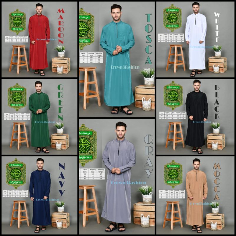 Jubah Muslim Saudi Pria Modern Terbaru * Bisa COD