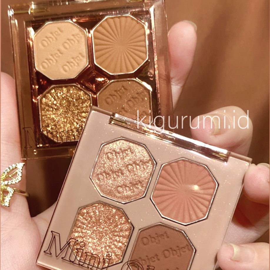 DIKALU Korean Eyeshadow Mini Jewerly Matte Pallete 4 Warna Waterproof XX050