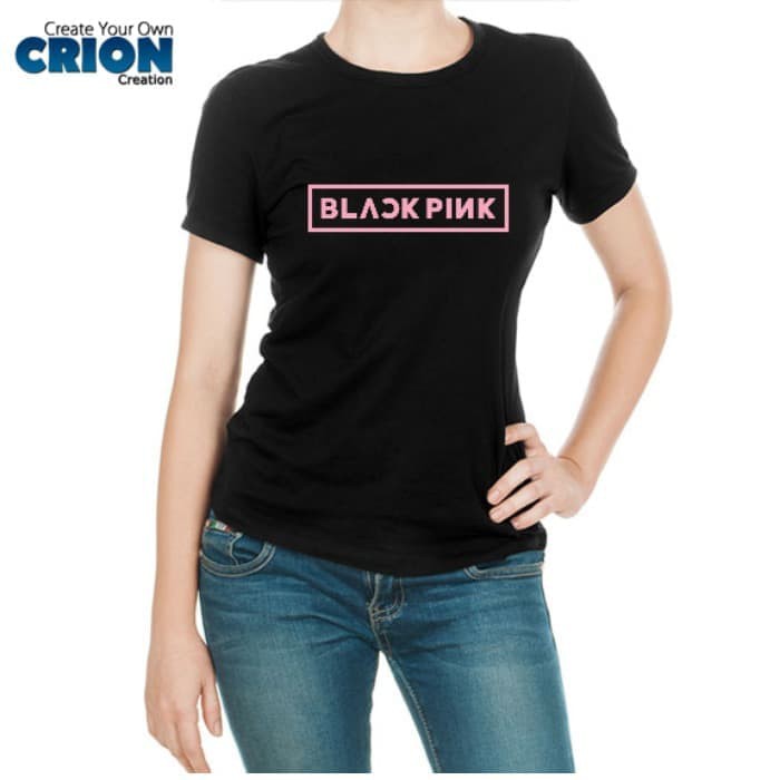 Kaos Girl Band Korea Ladies - Blackpink Logo - By Crion