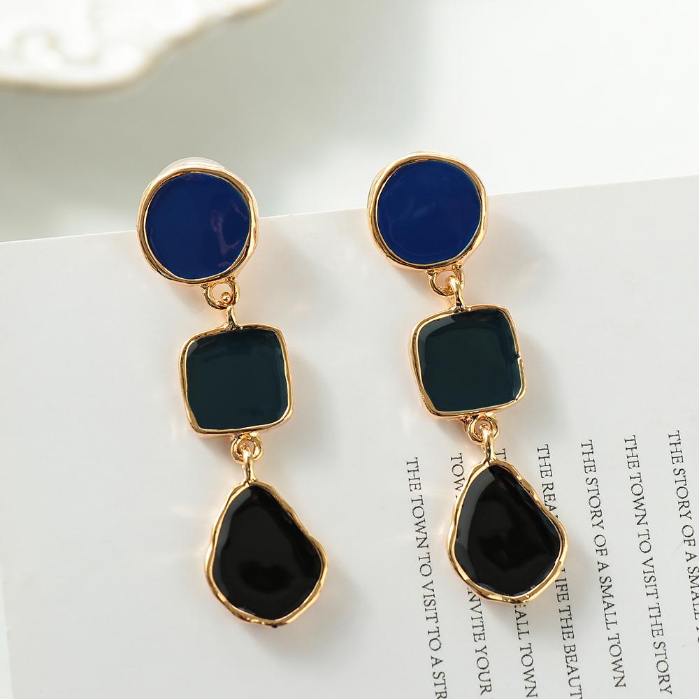 Anting Akrilik Nanas Gaya Korea Perhiasan Pesta Geometris Tidak Teratur Menjuntai Drop