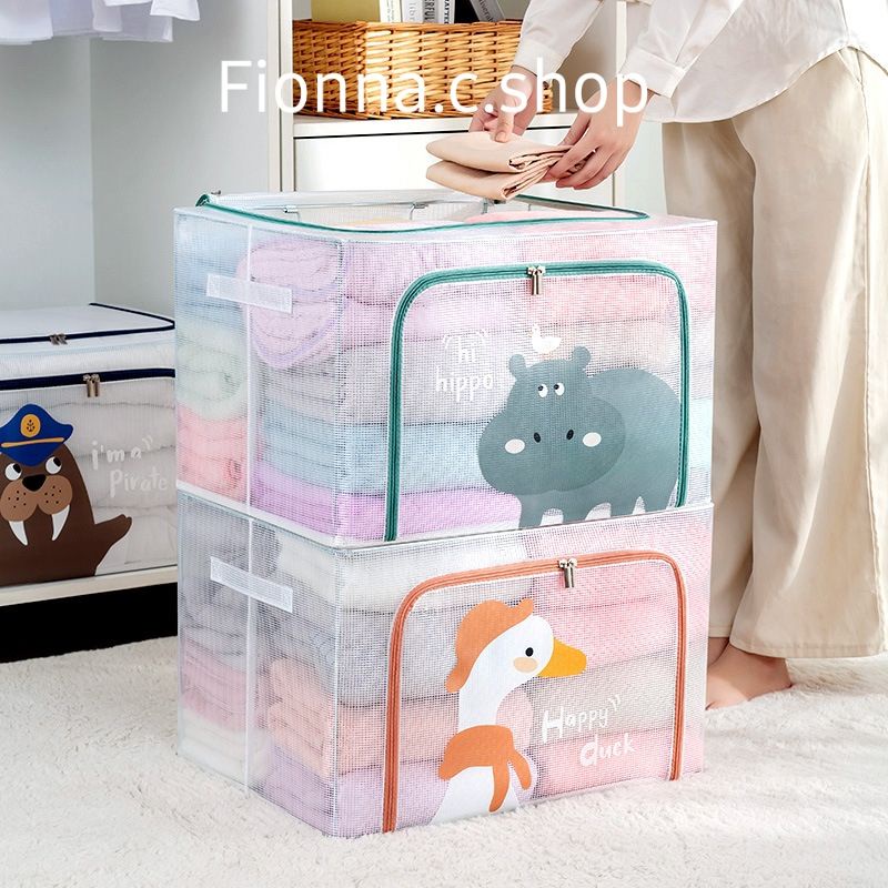 STORAGE BOX 66 liters Double Zipper TRANSPARANT KARAKTER/Storage Box 66L