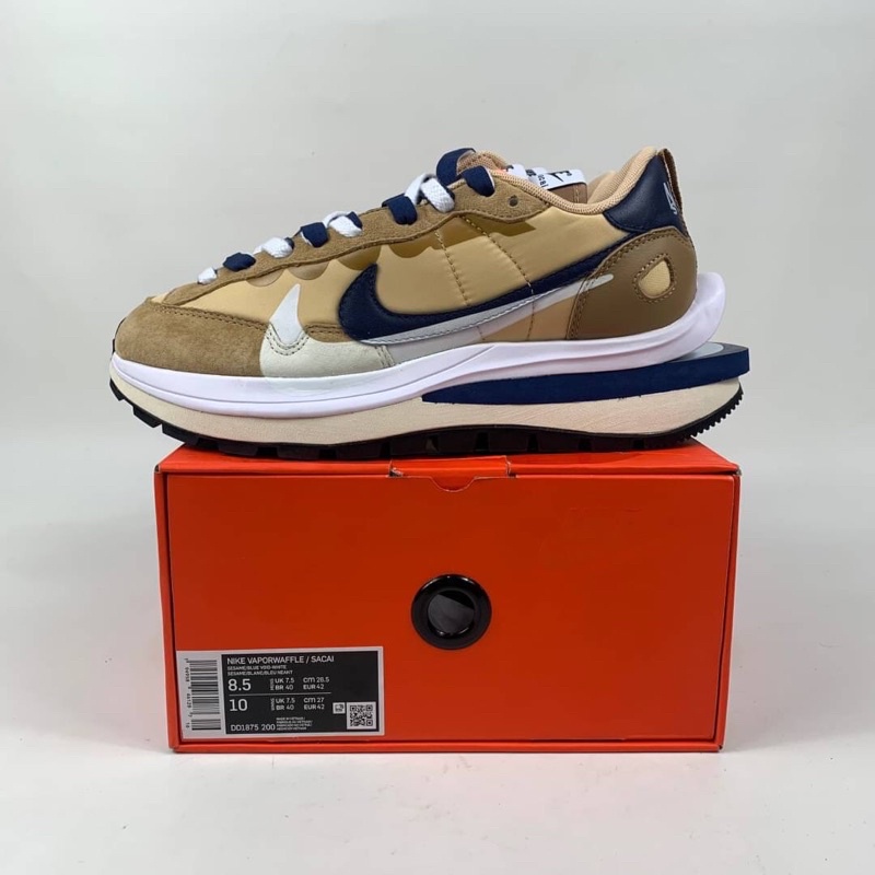 Nike Vaporwaffle Sacai Sesame Blue Void-Tan/White-Navy