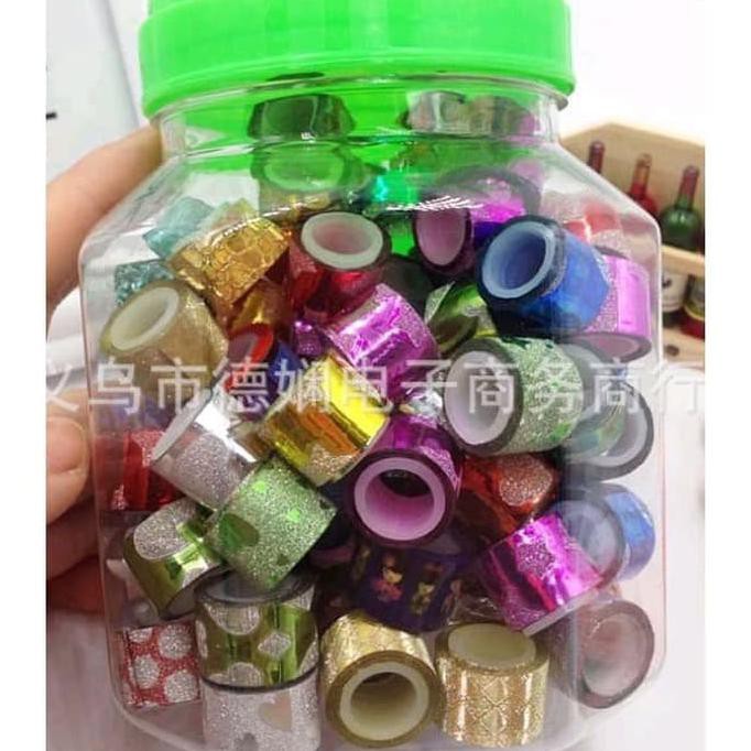 

Dapatkan Tape Isolasi Mini Glitter Aneka Motif Untuk Hiasan / Prakarya (1.2Cm) Diminati Banget