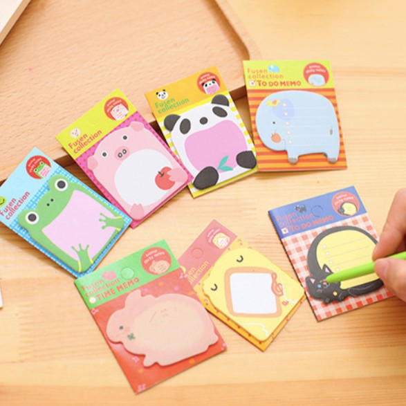 Grosir - S636 Sticky Notes Animal Motif Karakter Hewan/Post It Note/ Memo Note/Tempelan Catatan Memo