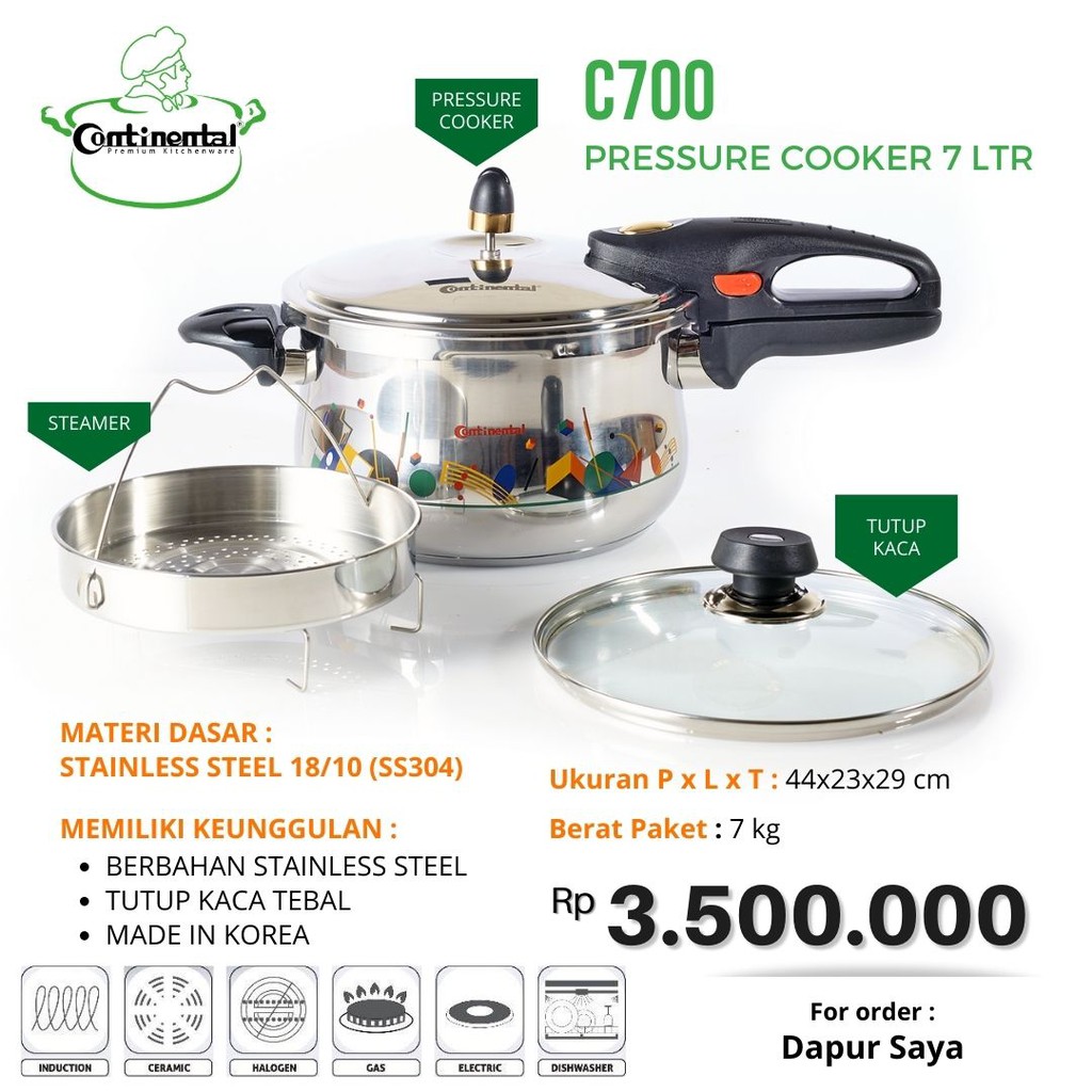 Panci Presto ± 7L Continental C700